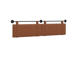 Conjunto 1 Cabeceira Moderna Vidaxl Castanho Couro Sintético (210 X 55 X 5 Cm)