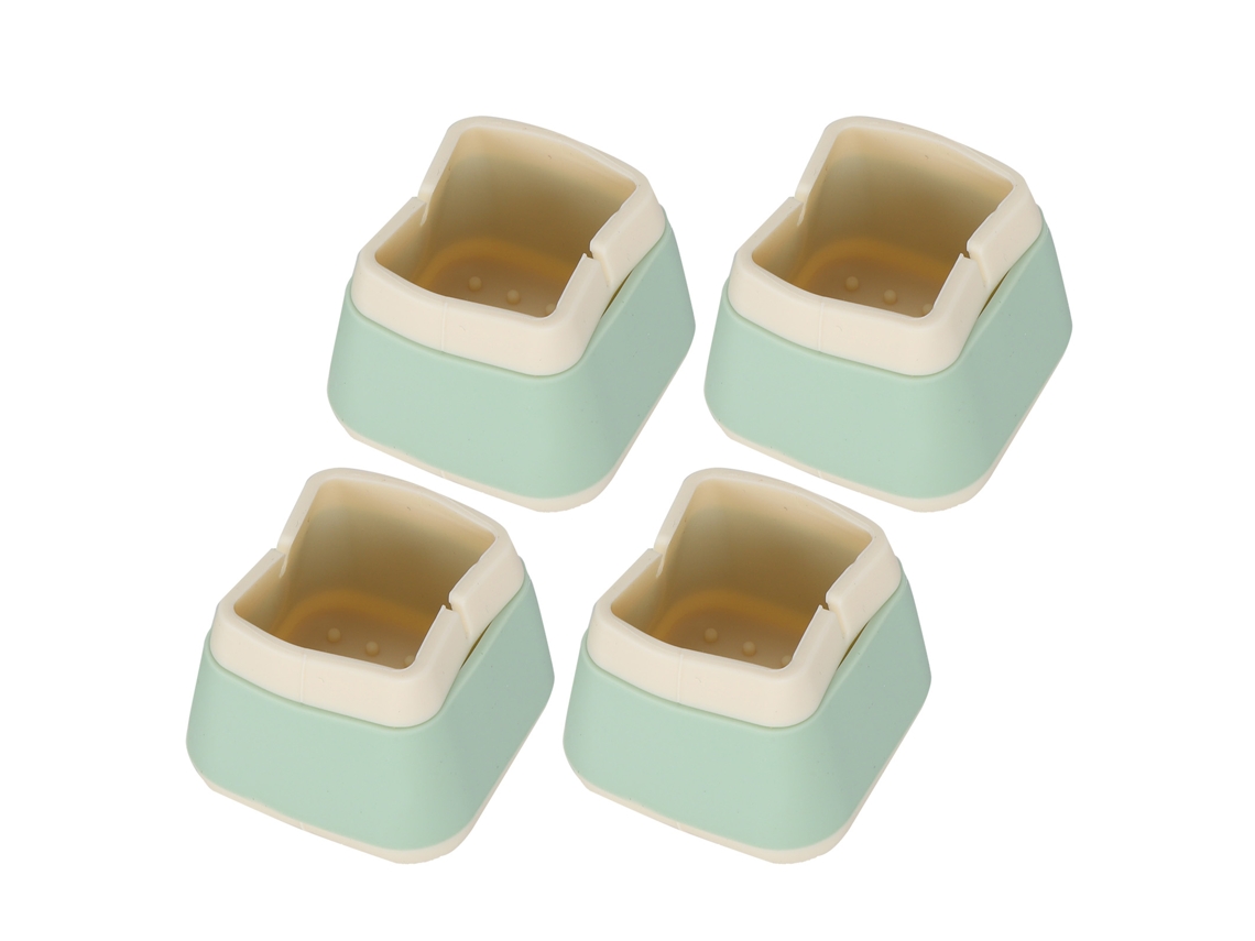 4 Protetores De Silicone Antideslizantes Para Móveis, De 3,3 X 3,9 X 3,9 Cm, Para Cadeiras, Mesas E Pernas De Cama (verdes)
