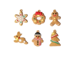 Gingerbread Man Christmas Tree Ornament Pingente 6 Peas Hengjian (estilo C)