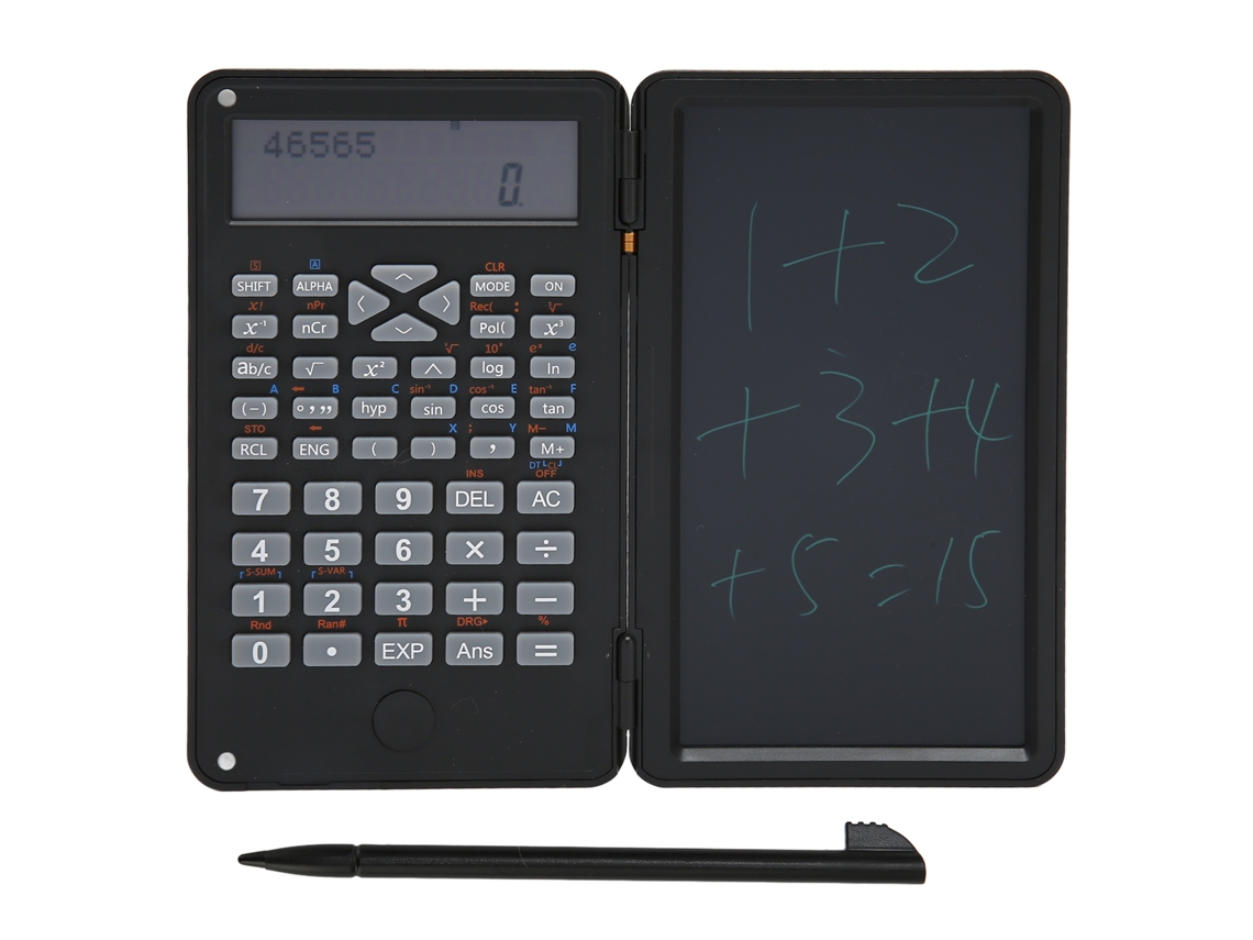 Calculadora Científica Portátil Lcd 10 Dígitos Com Bloco De Notas
