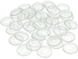 Conjunto de 50 discos redondos interligados em ABS para folhas de papel, laptops, mesas e materiais escolares, para cadernos e pastas.