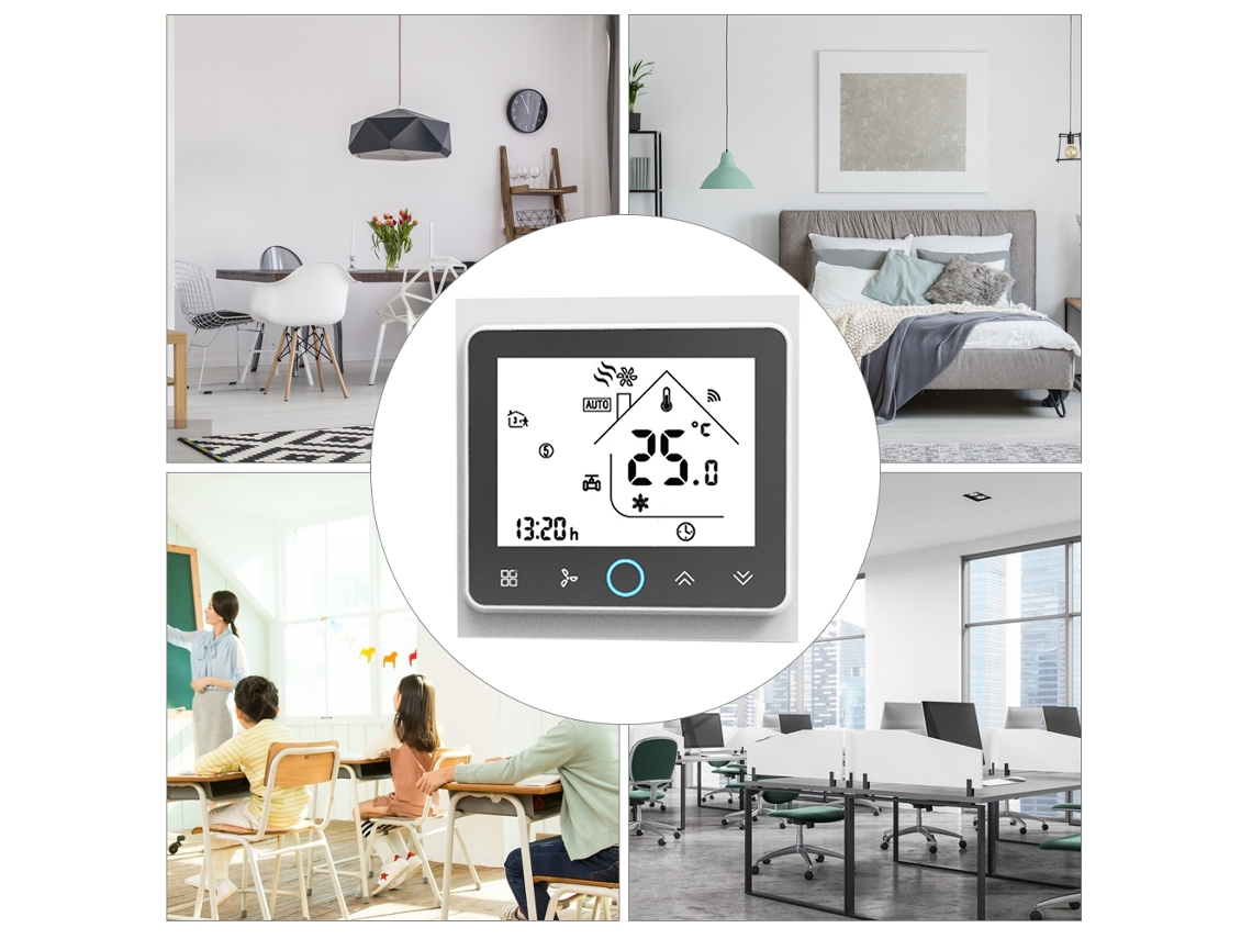 Termostato inteligente digital programável Primerox com Wi-Fi para ar condicionado.