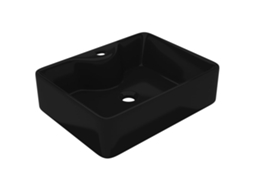Lavatório Vidaxl Preto Cerâmica