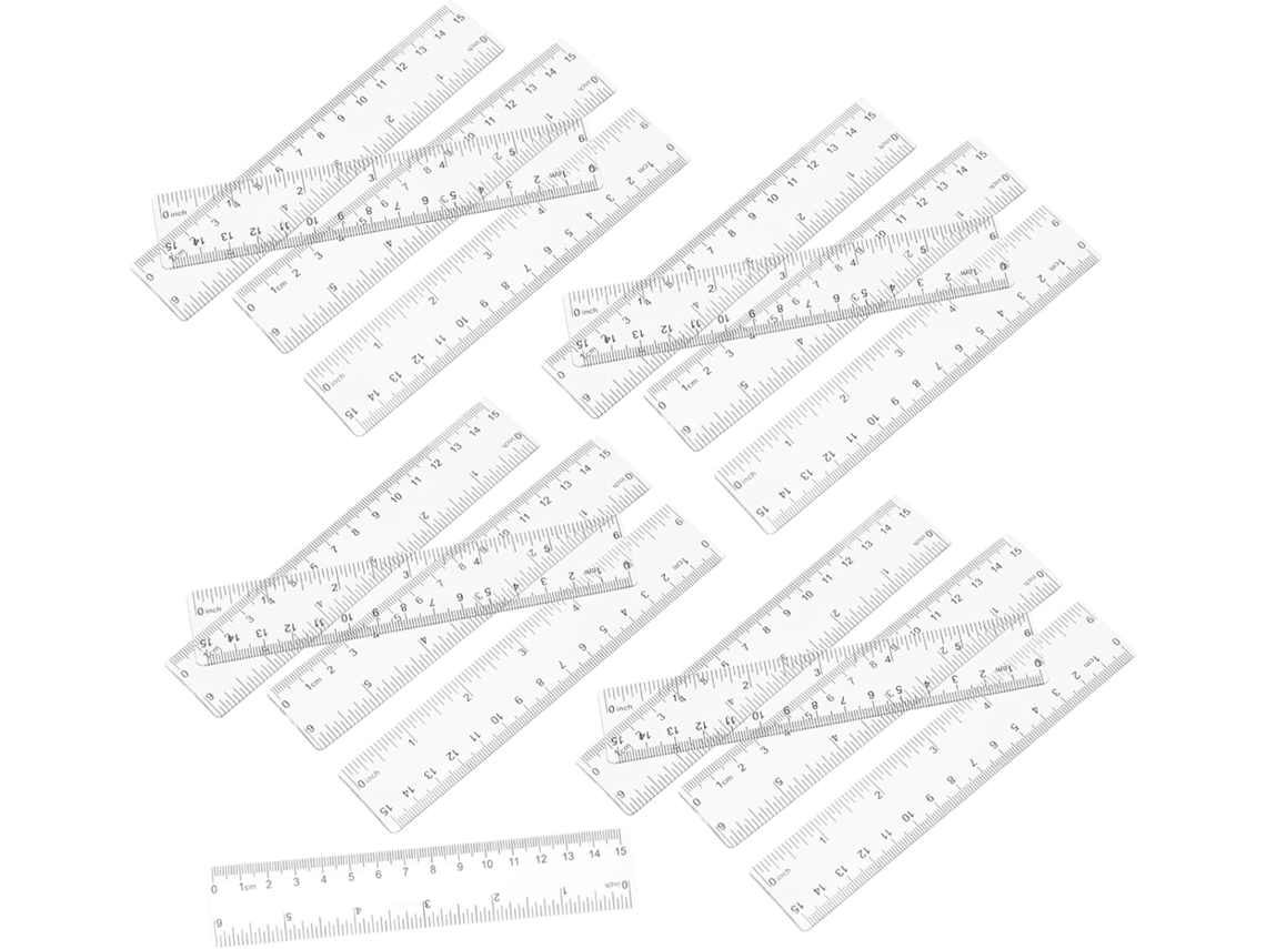 Canight Conjunto De 25 Réguas Transparentes De Plástico Com Marcadores