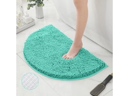 Tapetes de Banho Antiderrapantes Absorventes de Secagem Rápida para Decoração de Banheiro Fundo Tpr Verde Lago EVELTEK Halfx40X60CM