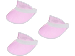 Chapéus Com Viseira Uv De Plástico Transparente De 3 Peças Para Mulheres E Homens, Proteção Solar