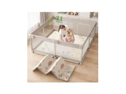 Parque Para Bebé 150 X 150 Cm, Parque Infantil Com Tapete Dobrável, Parque Xxl Para Crianças Pequenas, Com Colchão Para Uso Doméstico