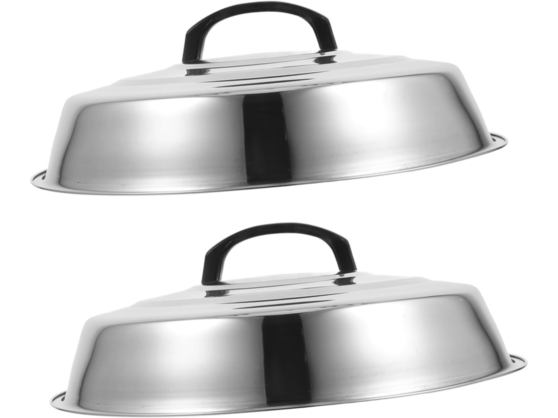 Conjunto De 2 Tampas De Aço Inoxidável Para Panelas E Grelhas Para Cozinhar No Vapor Conjunto De 2 Tampas De Aço Inoxidável Para Panela Gokoco