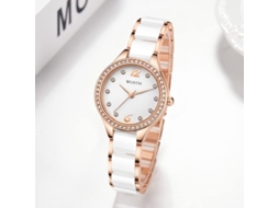 Lurelia Relógio Feminino, Detalhes Com Strass, Aço Inoxidável, Prata