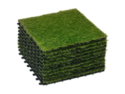 Conjunto de Grama Sintética 10 peças 30x30 cm SINI TECH STORE