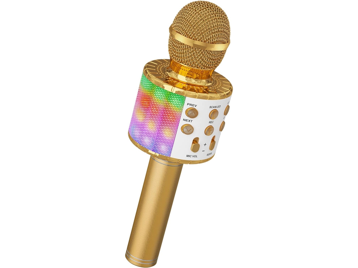 Máquina De Karaokê Sem Fio Bluetooth Led