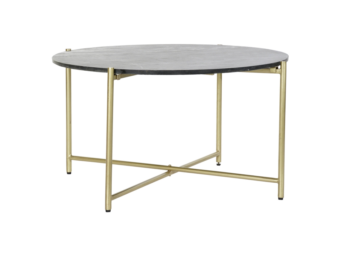 Mesa de centro em mármore e ferro preto, 81x81x44cm ALEXANDRA HOUSE LIVING
