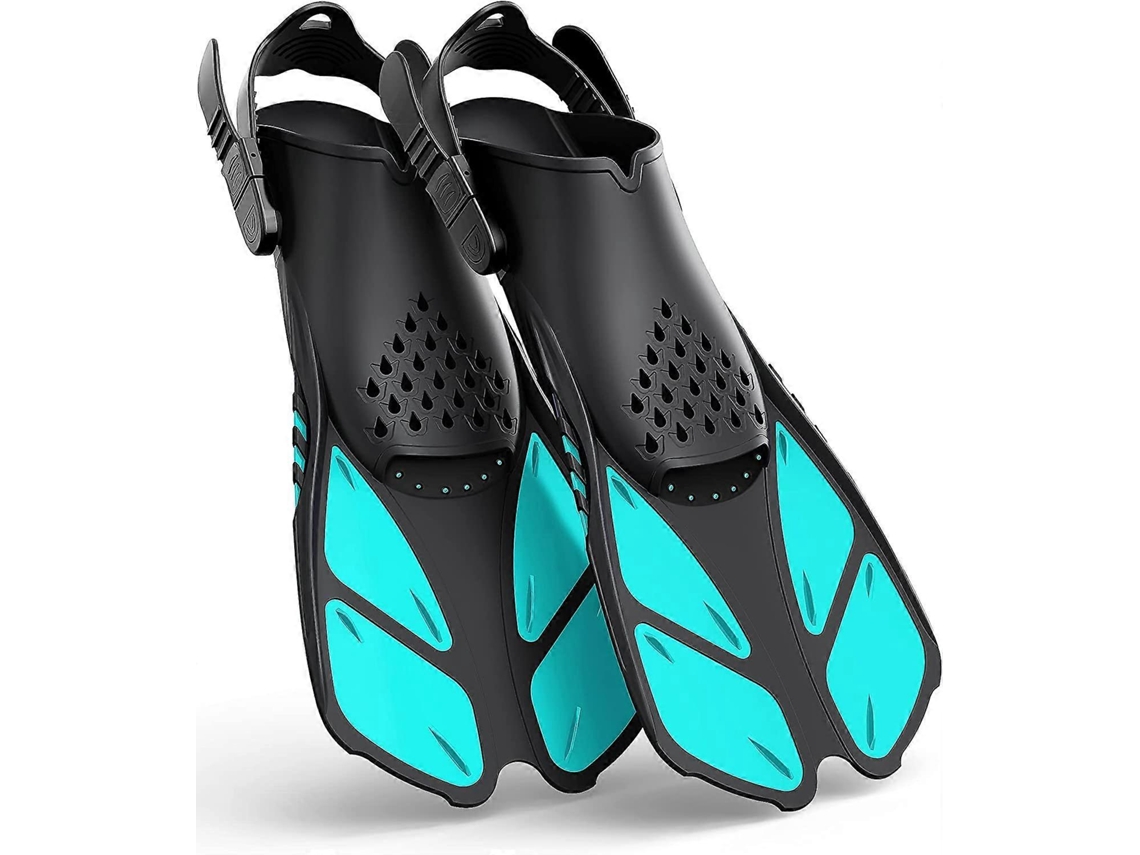Rebe-aletas De Snorkel Com Fivela Ajustável E Calcanhar Aberto Para Adultos, Ideais Para Natação, Mergulho E Viagens, Tamanhos S/m E L-xl
