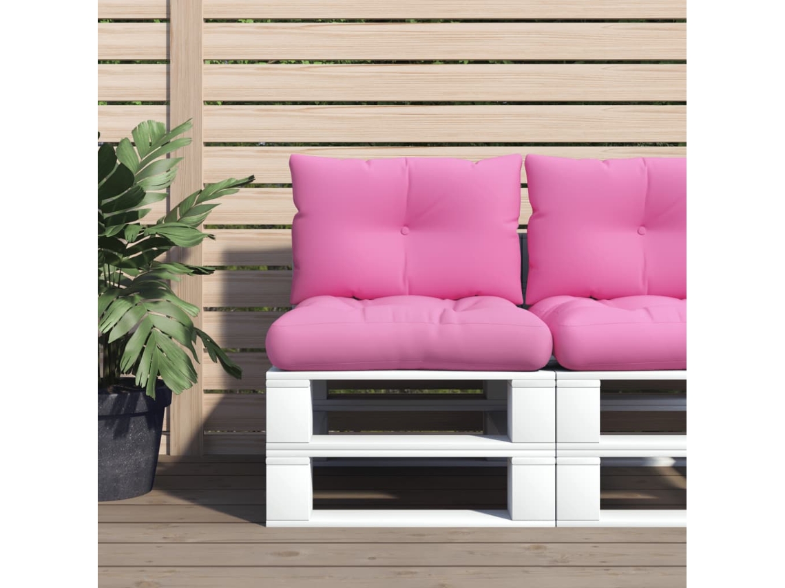 Vidaxl Almofadões P/ Móveis De Paletes 2 Pcs Tecido Oxford Rosa