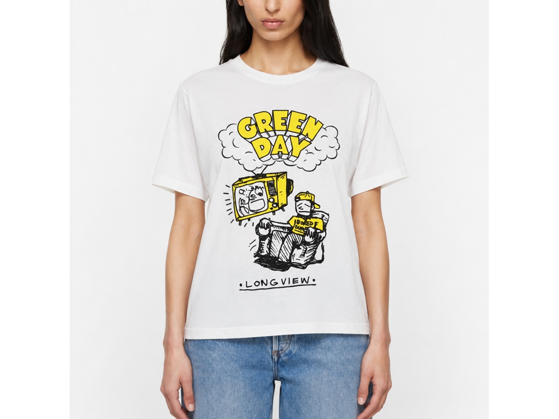 Green Day Longview Doodle T-shirt White Classic Unisex Adults Size:l