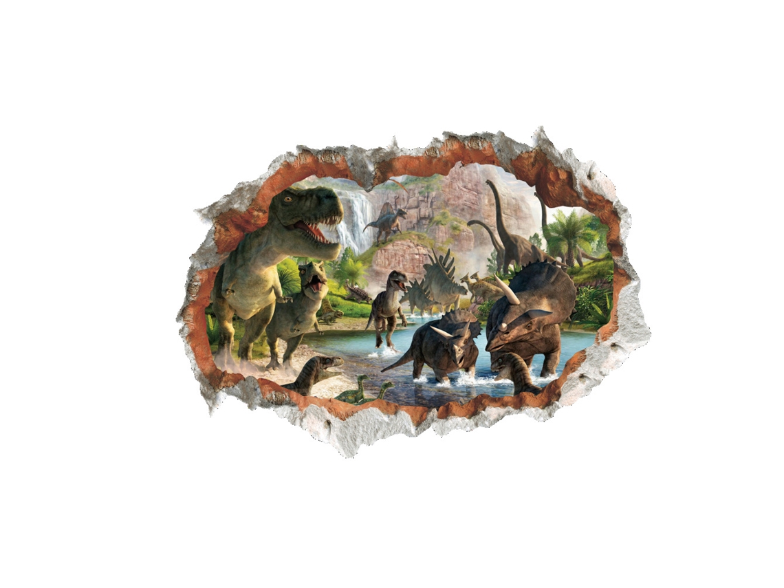 Autocolantes De Parede Dinossauro 3d Removíveis