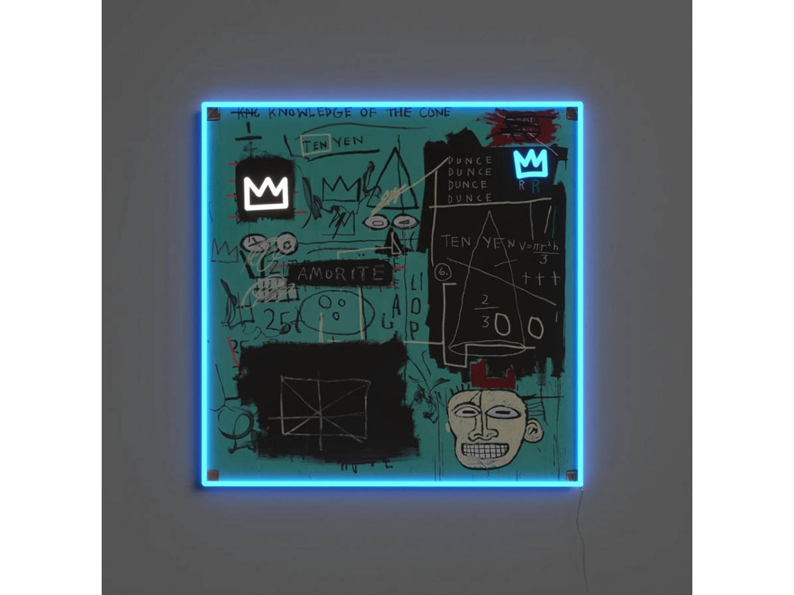 Placa de Neon LED YELLOWPOP Jean Basquiat - Equals Pi