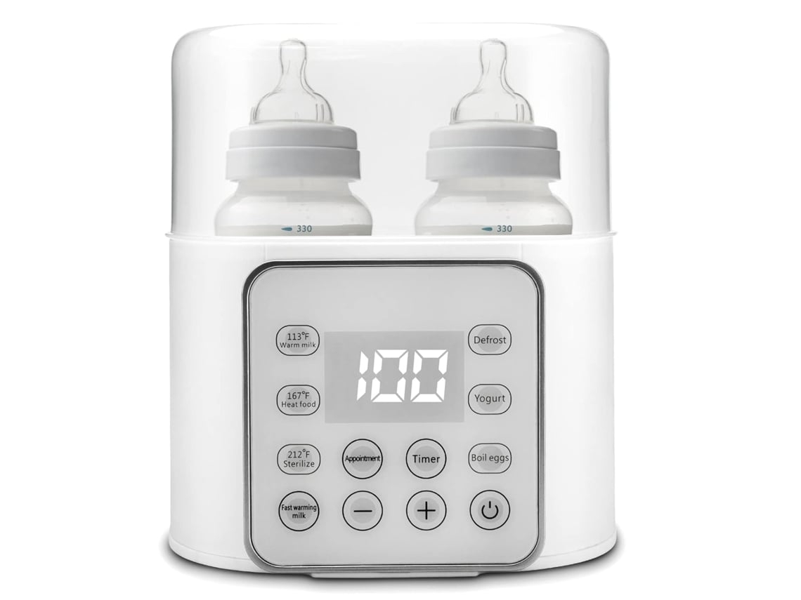 Aquecedor De Leite Materno 9 Em 1 Display Lcd, Controle Exato De Temperatura, Mantém Aquecido Por 24h Branco Halinuia
