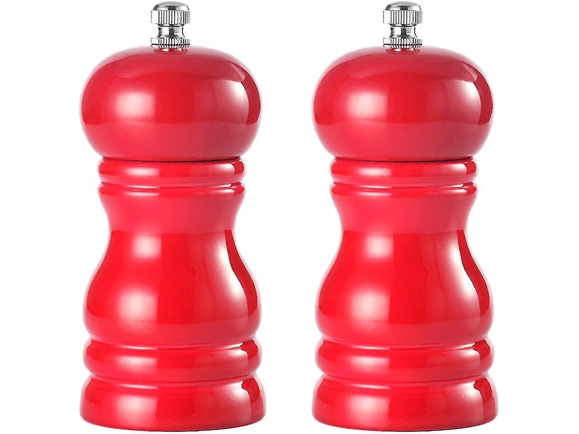 Moedor De Pimenta Manual De Madeira Com Cor Pu Frasco Para Especiarias E Moinho De Pimenta Vermelho Aquaforge