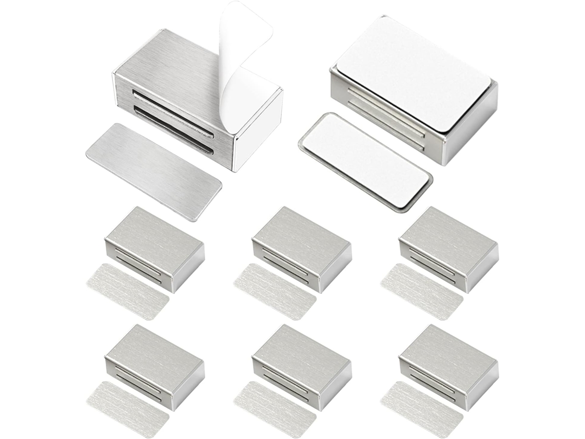 Pacote Com 8 Travas Magnéticas Autoadesivas Para Portas De Armários, Travas Magnéticas Para Portas Slowmoose