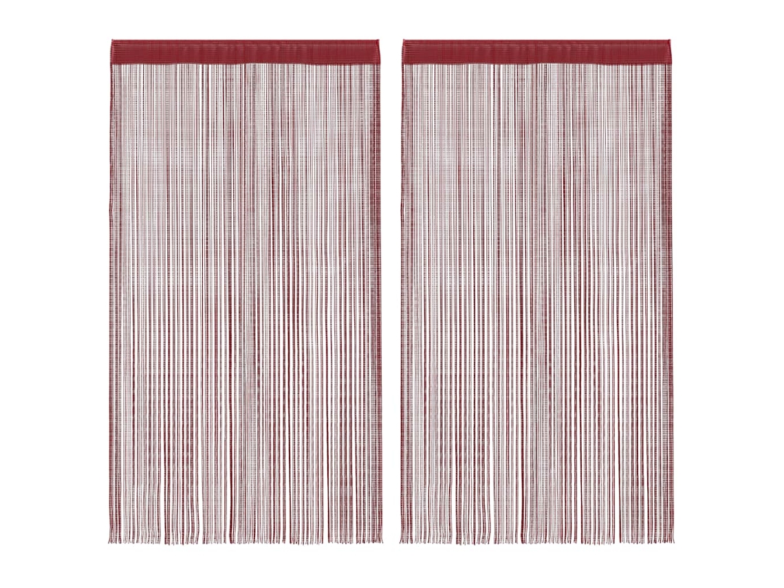 Cortinado Lovely Home Fios Bordô Vermelho (140x250)