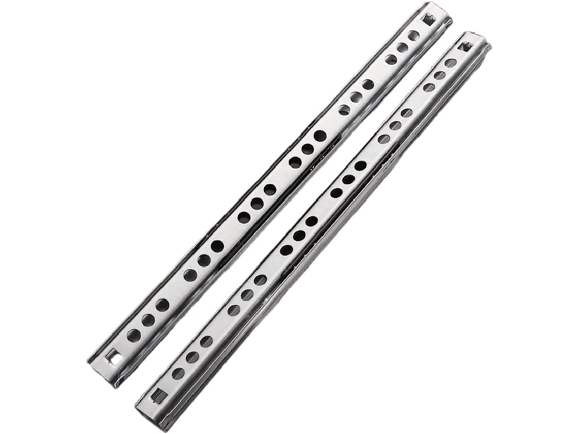 Corrediças De Aço Com Esferas 17mm Largura Para Gavetas E Armários, Com Guias E Rolamentos De Ranhura, 1par 17mm, 246mm