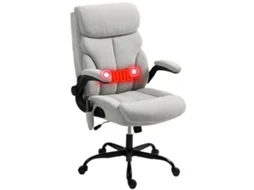 Cadeira Massagem Aquecimento Cinzento