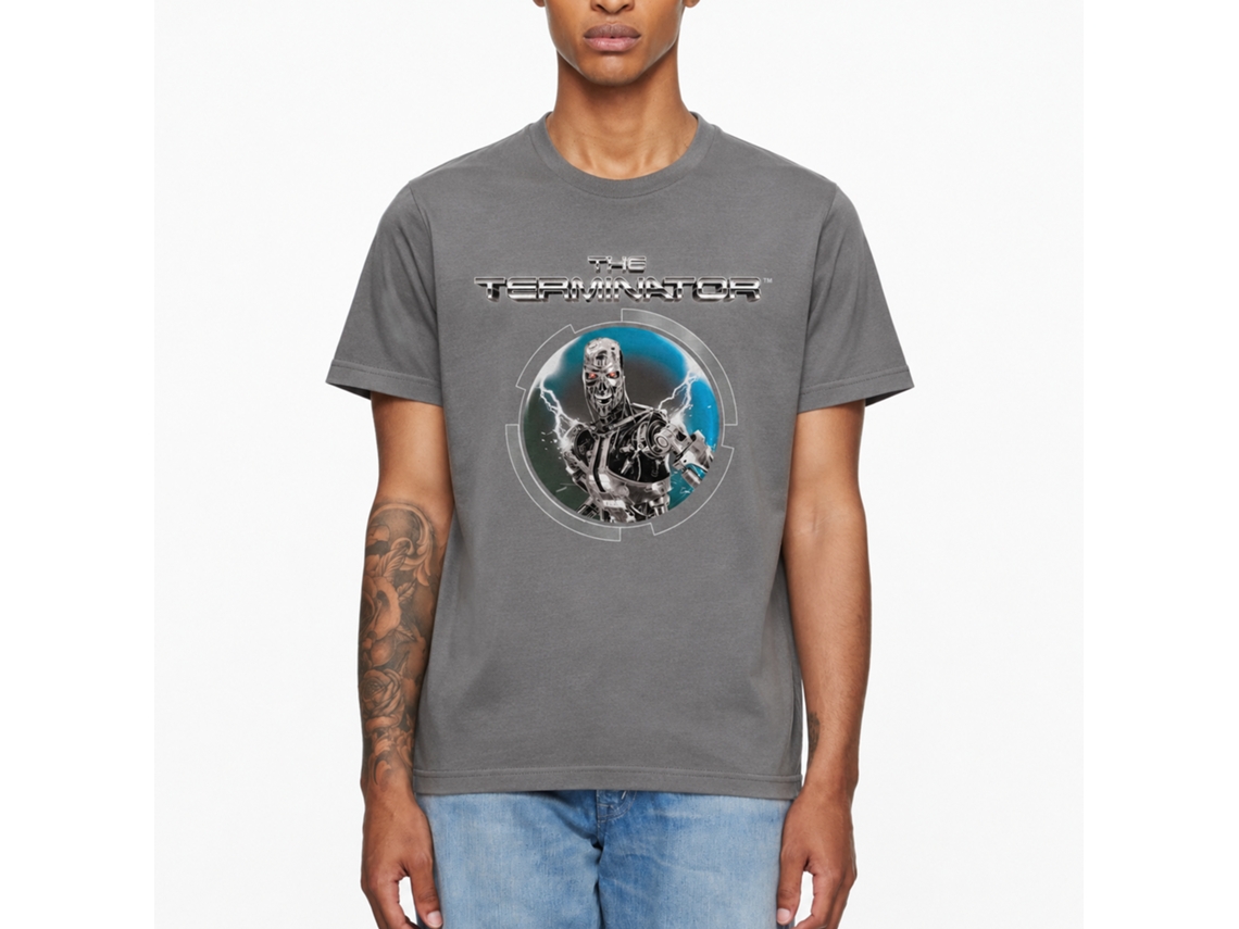 Rockinstone Terminator The Terminator Grey T-shirt Size:xl