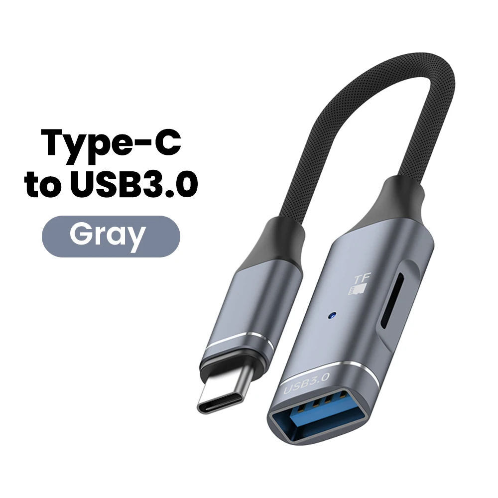 Adaptador Elough 2 em 1 Usb c para Usb 3.0 Otg, Leitor de Cartões para Celular para Dispositivo Móvel, Leitor de Cartões Tf AQUAFORGE