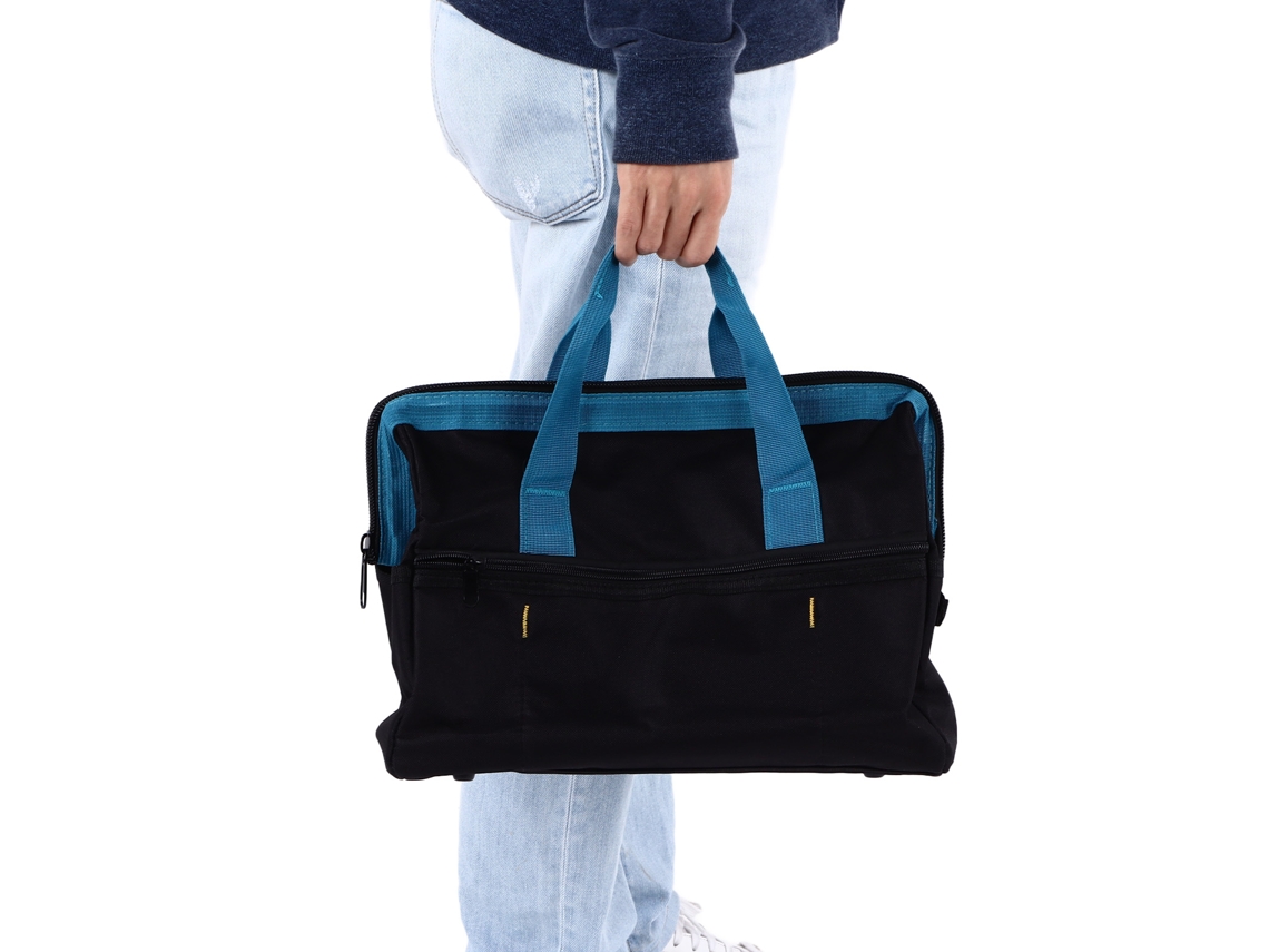 Laxiscreed Bolsa De Ferramentas Com Zíper Largo E Alça De Ombro Para Transporte Fácil