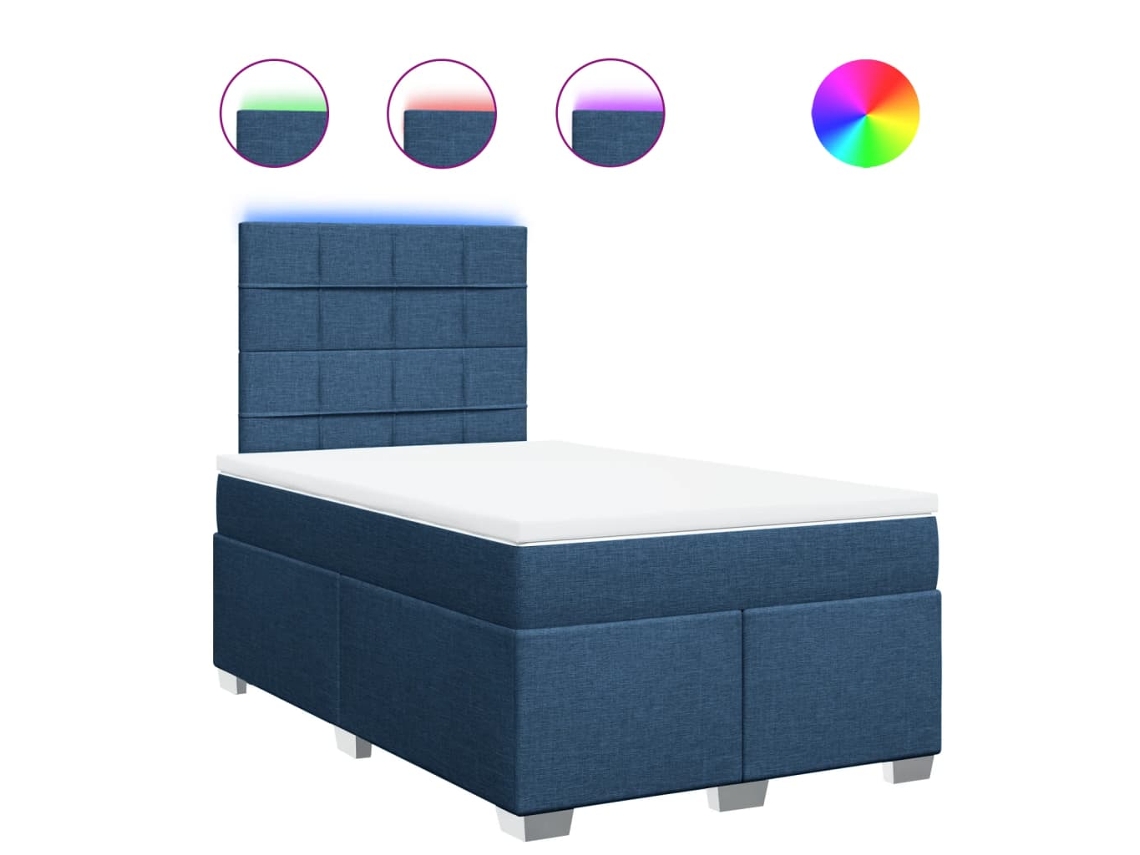 Box Spring Bed, Box Spring Beds Vidaxl Azul Tecido (120 X 190 Cm)
