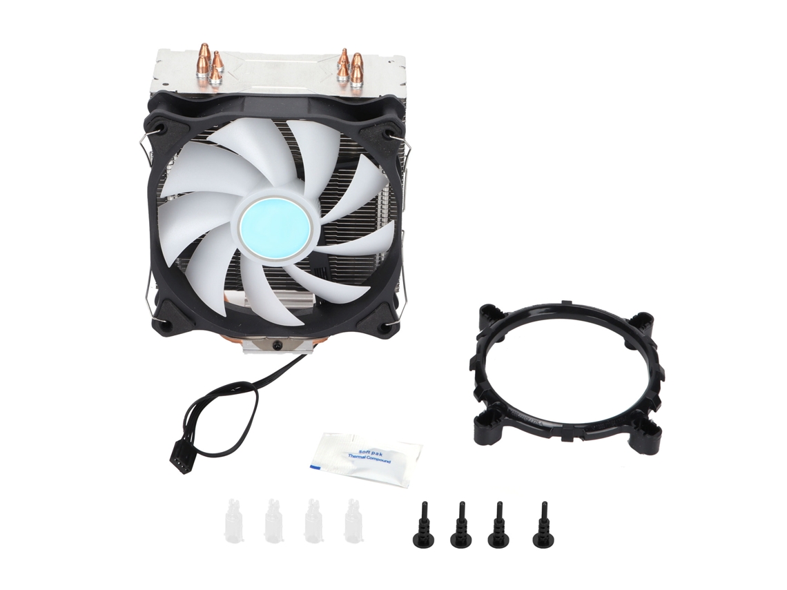 Cooler Para Pc Desktop Com 4 Pipes De Calor De Cobre Puro, Cooler Silencioso Rgb E Dissipador De Calor Para Cpu
