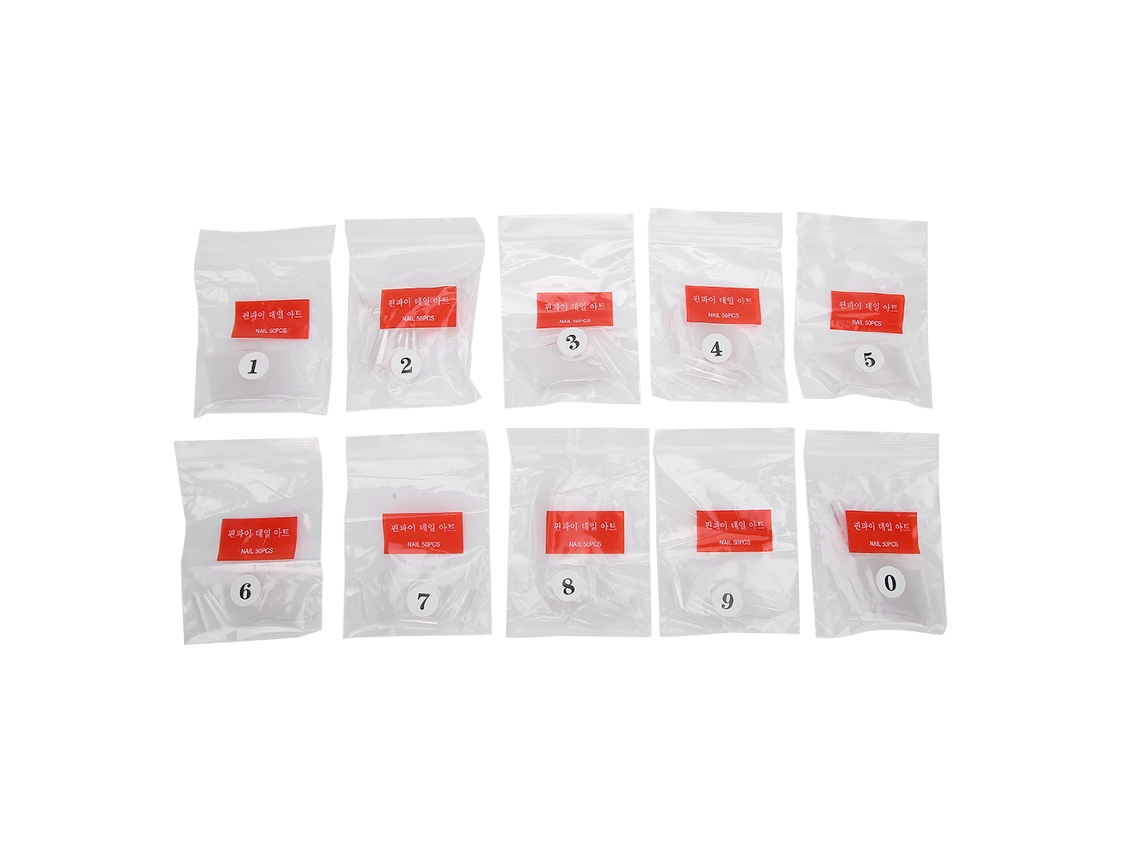 500pcs Pontes De Unhas Falsas Artificiais French Half Transparent Para Uñas De Beleza Abs Ambientalmente Amigável