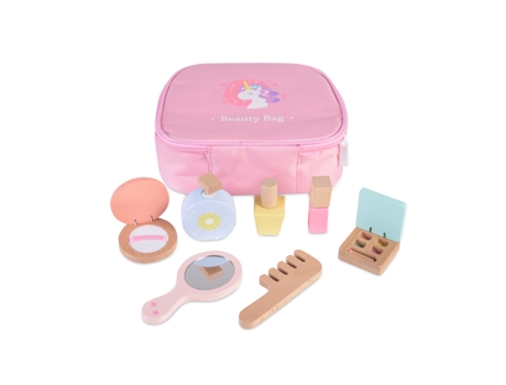 4502 Conjunto De Beleza Em Madeira 8 Peças Moni Toys Moni Toys