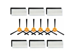 6 * escovas laterais 6 * filtros para ecovacs deebot 500, deebot 600, deebot 601, deebot 711 robô vácuo parte limpeza substituição
