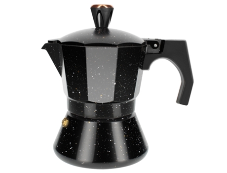 Eisenbach Prática máquina de café expresso Mocha de 3 chávenas Preto
