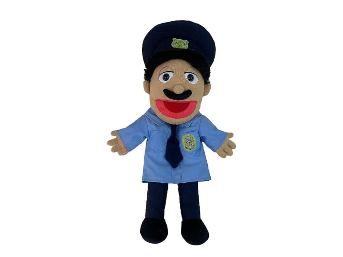Marioneta Com Boca Móvel Lurelia, Com Boca Móvel, 40 Cm, Algodão Pp, Tecido, Para Brincadeira Temática