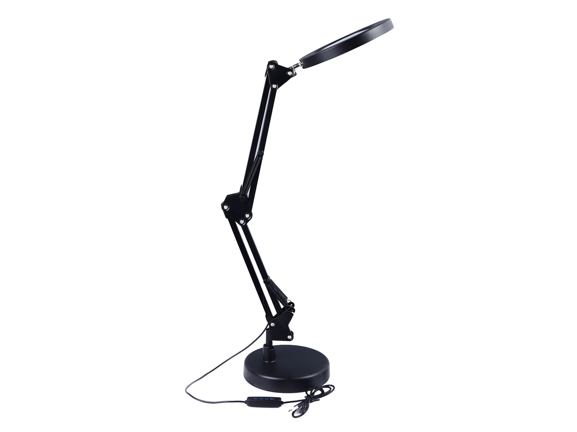 Laxiscreed Lupa Led De Mesa Com Dimming De 3 Cores E Ampliação 10x