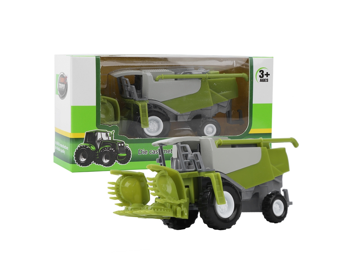 Brinquedo De Carro Colheitadeira Agrícola Modelo 1:50 Tractor Infantil Em Liga De Zinco E Abs