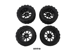 Mali 4pcs Pneus de Carro Rc Aro de 10 Raios Borracha Parafuso M4 para Carros Rc 1/10 Universal