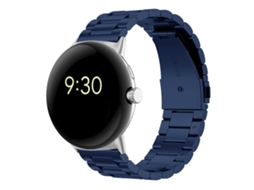 Pulseira para Google Pixel Watch 1/2, resistente e em aço inoxidável, 41 mm (azul) czhmart