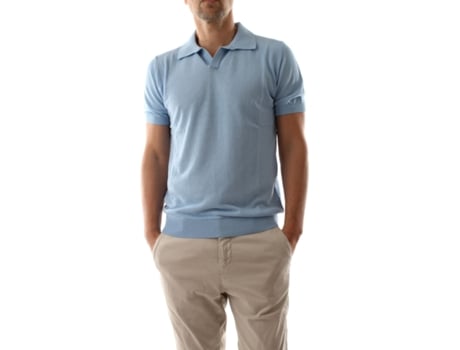 Polo De Homem 40weft Maglie Henry Poliéster Azul (m)