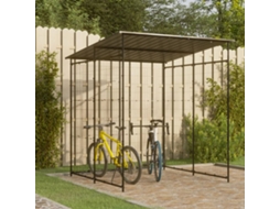 Vidaxl Abrigo Para Bicicletas 190x190x222 Cm Aço Preto