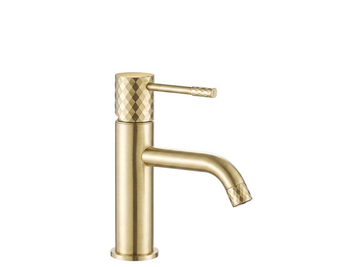 Grifo de Lavabo REA Lungo Brush Gold Low 10 X 5 X 19 Cm