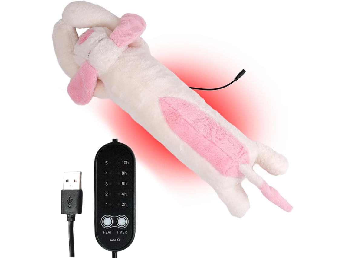 Almofada Aquecida de Pelúcia para Cães Aquecimento Elétrica com Usb, Desligamento Automático, CHABERLU