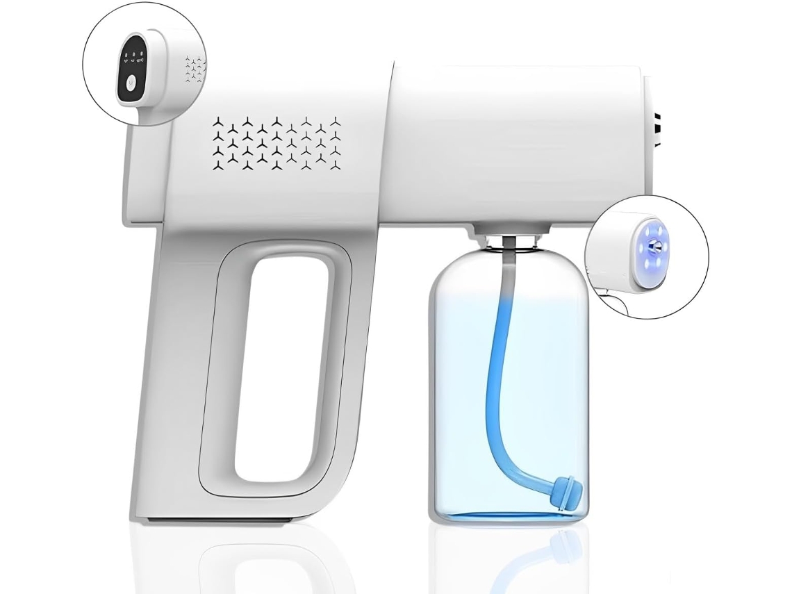 Pistola Desinfetante Nano Branca Sem Fio K5 Pro Atomizador Perfume Névoa para Casa ZYBLSSBB
