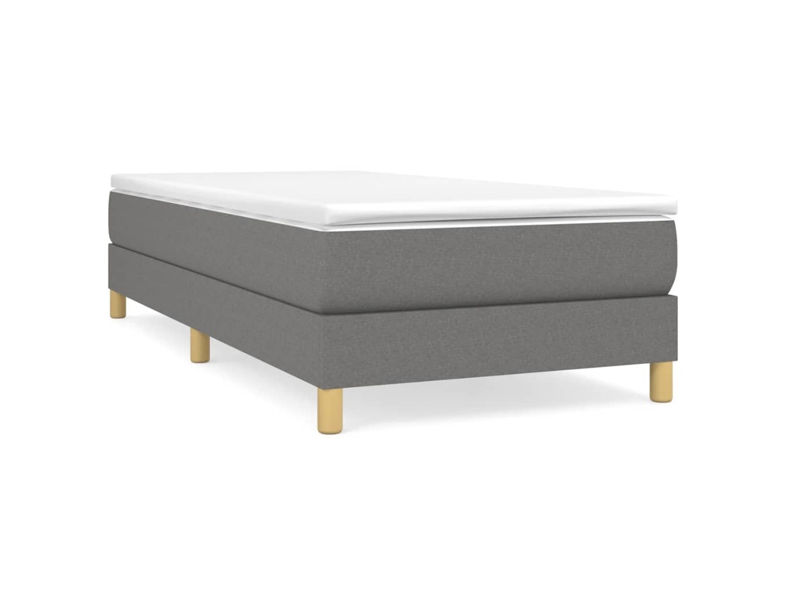 Cama com Molas/colchão 90x190 Cm Tecido Cinza escuro MAISON EXCLUSIVE