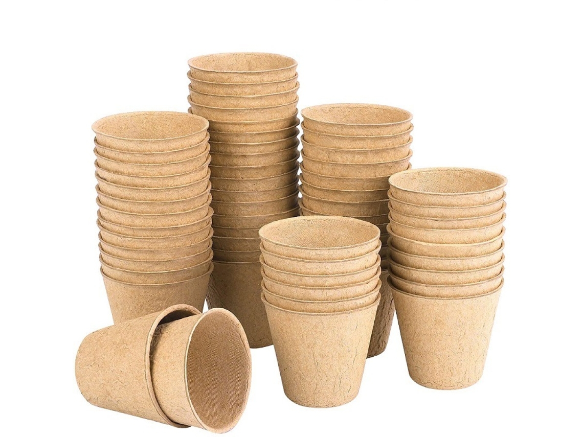 KOFIHETY Copos Para Mudas De Sementes 50 Peças Grandes 8x8 Cm
