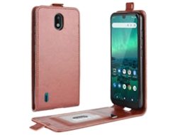 Capa Protetora De Couro Com Flip Vertical E Textura Única Para Nokia 1.3 R64 Com Compartimentos Para Cartões E Porta-retratos