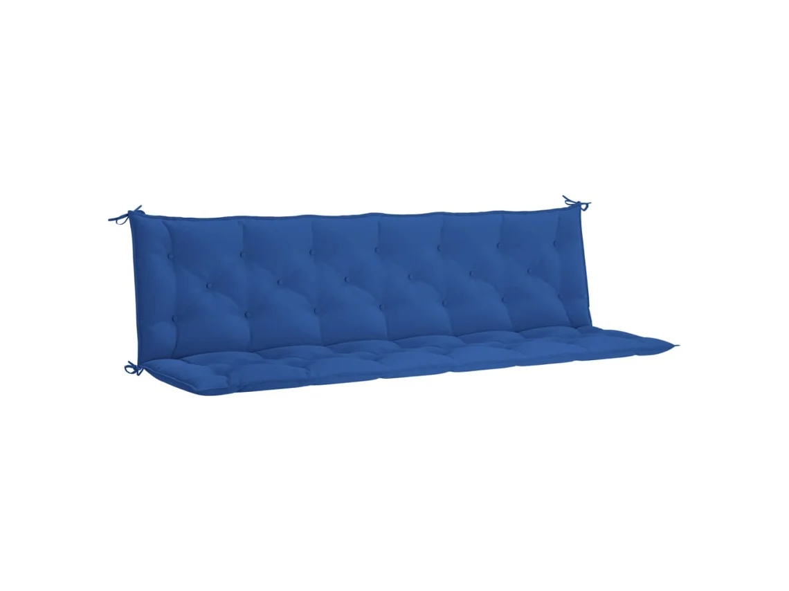 Conjunto 2 Almofadão para cadeira de baloiço VIDAXL Azul Tecido (200x50x7cm)